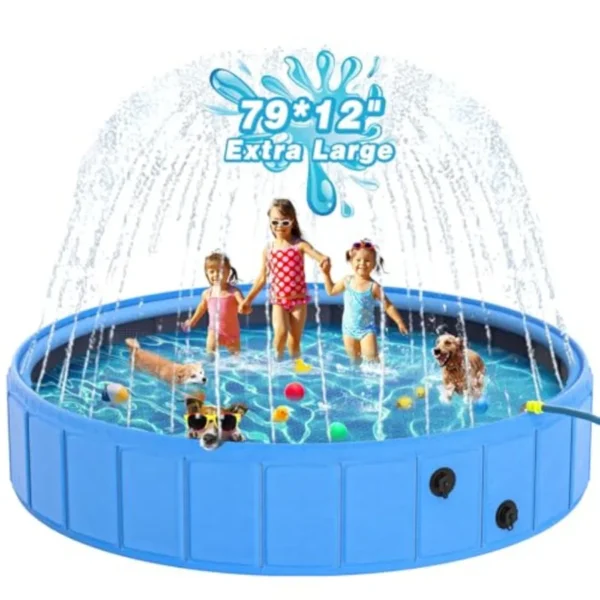 Summer Foldable Dog Splash Pool