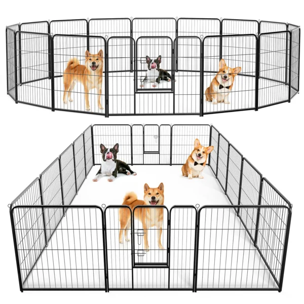 JHK Metal Dog Playpen Fence